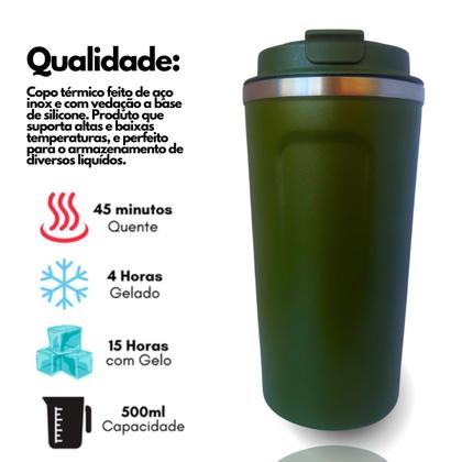 Imagem de Copo Térmico Com Medidor De Temperatura De 500ml Cores