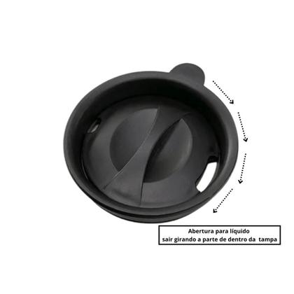 Imagem de Copo Térmico com Tampa a Vacum e Alça Caneca Inox 400ml