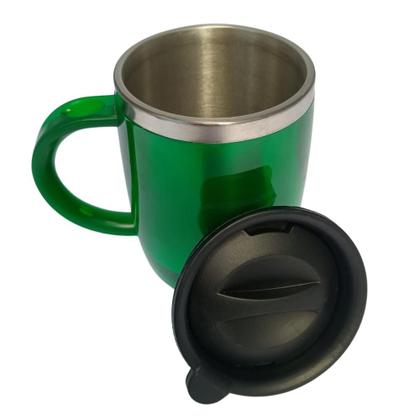 Imagem de Copo Térmico com Tampa a Vacum e Alça Caneca Inox 400ml
