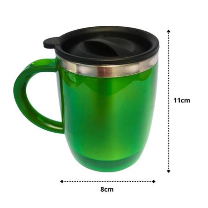 Imagem de Copo Térmico com Tampa a Vacum e Alça Caneca Inox 400ml
