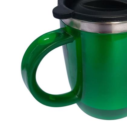 Imagem de Copo Térmico com Tampa a Vacum e Alça Caneca Inox 400ml