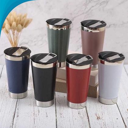 Imagem de Copo Térmico Com Tampa E Abridor De Garrafa 510ml Sortido Bom Para Presentes Com Garantia