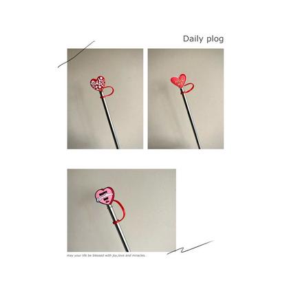 Imagem de Copo Térmico de aço inox 1200 ml (com alça e canudo) - estampa em formato de coração