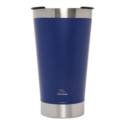 Imagem de Copo Térmico De Aço Inox Com Tampa 500ml Azul - Mimo Style