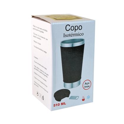 Imagem de Copo termico de aço inox com tampa e abridor 510ml