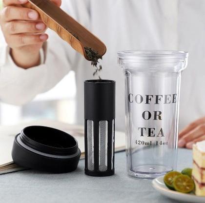 Imagem de Copo Térmico de Café Tumbler Cold Brew 420ml Preto - ILC