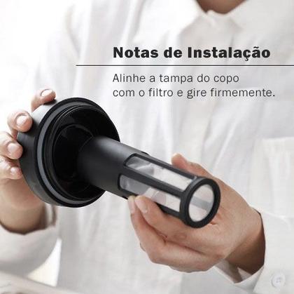 Imagem de Copo Térmico de Café Tumbler Cold Brew 420ml Preto - ILC
