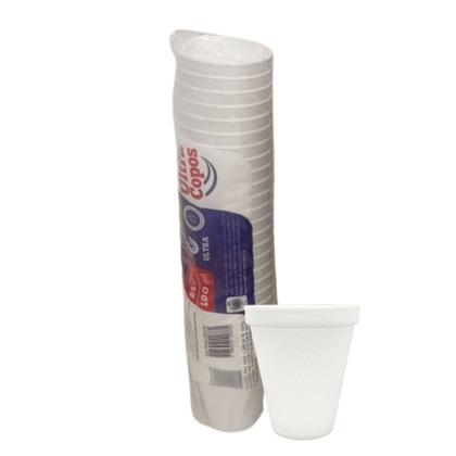 Imagem de Copo térmico de isopor 180ml c/100 descartável café chá cappuccino