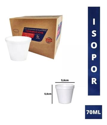 Imagem de Copo Termico De Isopor 70Ml Com 2000 Descartavel Ultratherm