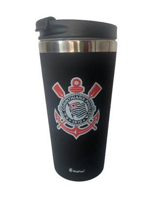 Imagem de Copo Térmico Emborrachado Do Corinthians 450ml Inox Original