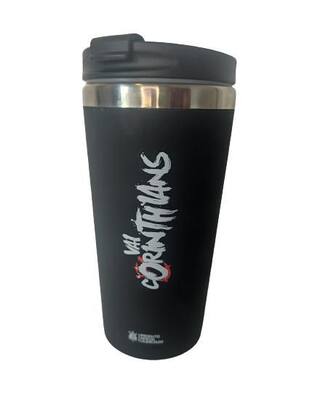 Imagem de Copo Térmico Emborrachado Do Corinthians 450ml Inox Original
