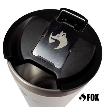 Imagem de Copo Térmico Fox Stainless Quente e Frio com Tampa 473ml Branco