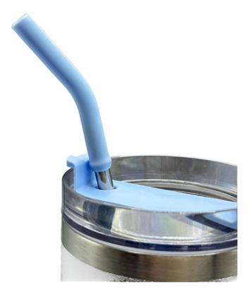 Imagem de Copo Térmico Glitter Degradê Com Alça E Canudo De Inox 1200ml Grande