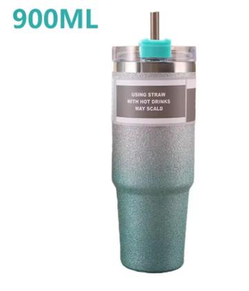 Imagem de Copo Térmico Glitter Sem Alça Com Tampa Dupla Camada 900ml