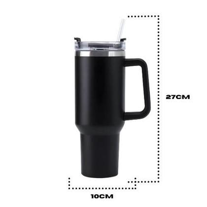 Imagem de Copo Térmico Grande 1200 Ml Canudo Inox