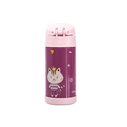Imagem de Copo Térmico Infantil Inox Rosa Clingo Ideal Bebês Milky