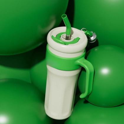 Imagem de Copo Térmico Inox 1100ml Com Canudo Ideal P/ Academia Viagem