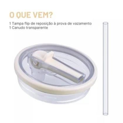 Imagem de copo Térmico Inox 1,2 Litros com Canudo, Alça, Tampa 40oz, com bico, tampa transparente TR-018
