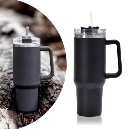 Imagem de Copo Térmico Inox 1200Ml Com Alça E Canudo