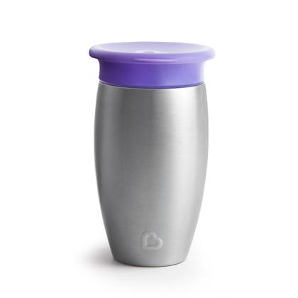 Imagem de Copo Térmico Inox 360 Com Tampa - ROXO - 296ml - Munchkin