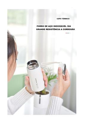 Imagem de Copo Térmico Inox 370 Ml Com Tampa Para Água Chá Café Caneca