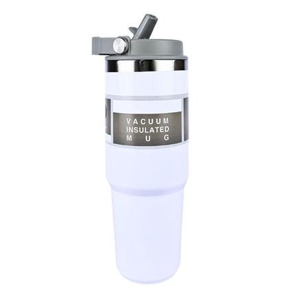 Imagem de Copo Térmico Inox 800ml Alça Canudo com Tampa Antivazamento