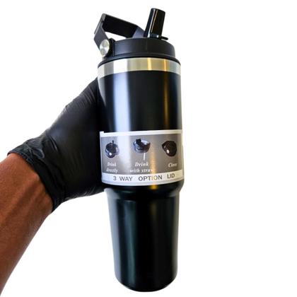 Imagem de Copo Térmico Inox 800ml Alça Canudo com Tampa Antivazamento