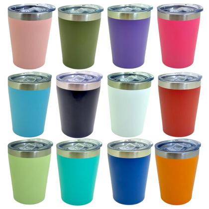 Imagem de Copo Térmico Inox Anti Vazamento Com Tampa Chopp Cerveja Café Bebidas 260ml