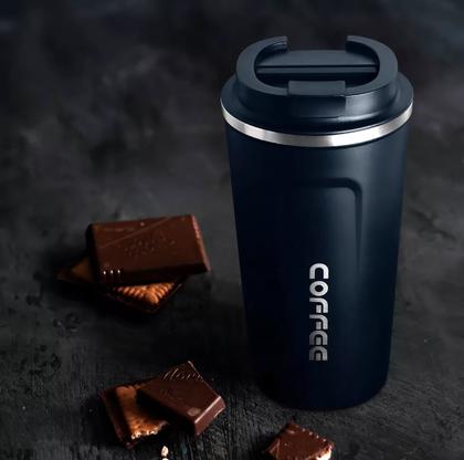 Imagem de Copo Térmico Inox Café Chá Anti-vazamento Vacuum 500ml Azul
