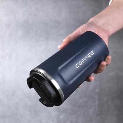 Imagem de Copo Térmico Inox Café Chá Anti-vazamento Vacuum 500ml Azul