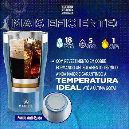 Imagem de Copo Térmico Inox Cerveja Café Bebidas Blue Diamond 500 Ml