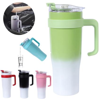 Imagem de Copo Térmico Inóx Com Canudo E Tampa Grande 1200ml 1.2litros