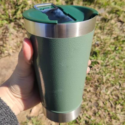 Imagem de Copo Térmico Inox de Cerveja Café Chá Com Tampa Conservável Frio ou Quente 473ml 030
