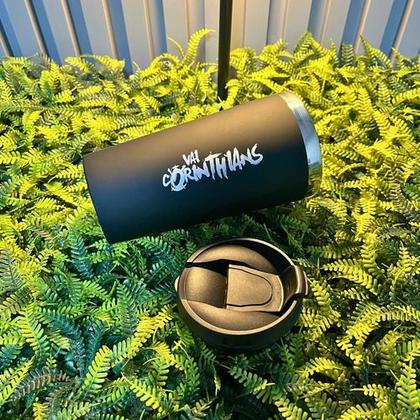 Imagem de Copo Térmico Inox Emborrachado Times Oficiais 450ml Brasfoot