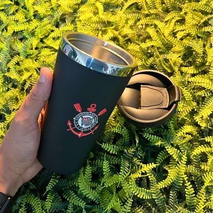 Imagem de Copo Térmico Inox Emborrachado Times Oficiais 450ml Brasfoot