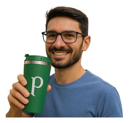 Imagem de Copo Térmico Inox Emborrachado Times Oficiais 450ml Brasfoot