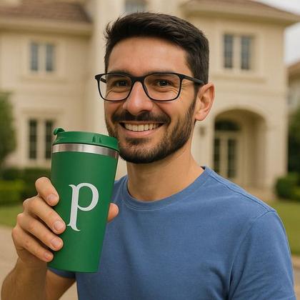 Imagem de Copo Térmico Inox Emborrachado Times Oficiais 450ml Brasfoot