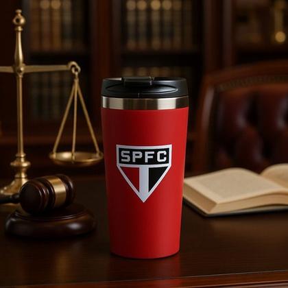 Imagem de Copo Térmico Inox Emborrachado Times Oficiais 450ml Brasfoot