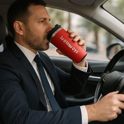 Imagem de Copo Térmico Inox Emborrachado Times Oficiais 450ml Brasfoot