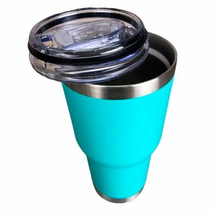 Imagem de Copo Térmico Inox Nautika Siluet 850ml Com Tampa E Canudos Quente e Frio Cerveja Ntk