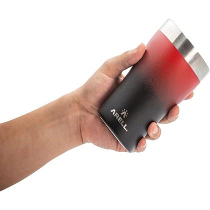 Imagem de Copo Térmico Inox Para Cerveja Café Bebidas Red Black 500 Ml