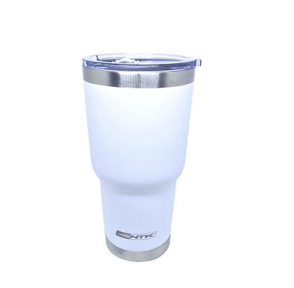 Imagem de Copo Térmico Inox Siluet 850ml 2 Canudo e Escova NTK Branco