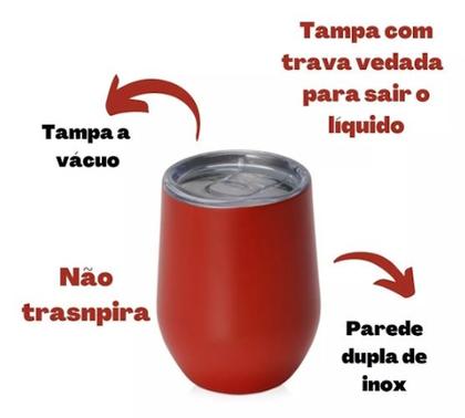 Imagem de Copo Térmico Inox Tipo Cuia Tampa Com Vedação