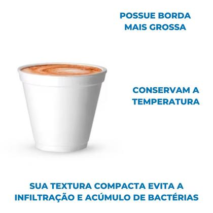 Imagem de Copo Térmico Isopor Descartável Ultra Bebidas Quentes Café Chocolate Vinho Chá Quentão Festa Junina 120ml Com 25 Unidades 