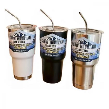 Imagem de Copo Térmico Magic Mountain Ytong 900ml Com Tampa E Canudo Inox