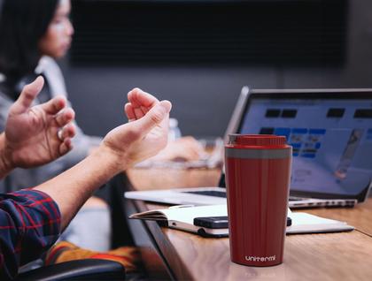 Imagem de Copo Térmico Minas Parede Dupla Com Tampa Para Café Água Chá Quente E Frio 400ml Unitermi 