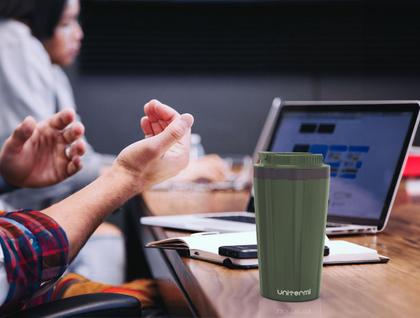 Imagem de Copo Térmico Minas Parede Dupla Com Tampa Para Café Água Chá Quente E Frio 400ml Unitermi 