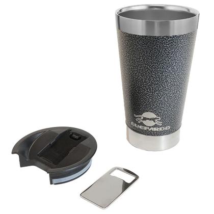 Imagem de Copo Térmico Otelo Aço Inoxidável 473ml Preto Guepardo