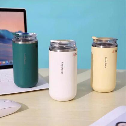 Imagem de Copo Térmico Para Bebidas Quente Ou Frio Café Cerveja Em Aço Inox Com Tampa 350ml