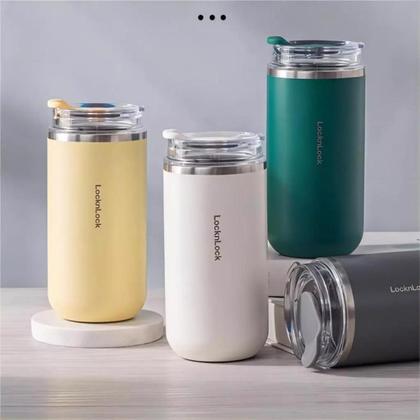 Imagem de Copo Térmico Para Bebidas Quente Ou Frio Café Cerveja Em Aço Inox Com Tampa 350ml